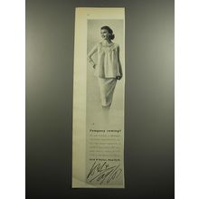 1955 Lord & Taylor Fashion Ad - Company coming?