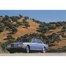 Rolls Royce Metallic Blue Silver Spur Stunning 1980s Car Postcard