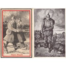 Sturm Angriff 2x Sent By German Soldier Rifle Army Gun WW1 Postcard s