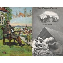 German Army Military Tent WW1 Munchen 2x Sent From Soldier Postcard s