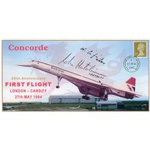Harry Linfield John Hutchinson 2x Concorde Pilots LTD TO 9 Hand Signed FDC