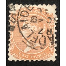 AUSTRALIAN STATES..-south australia SG 168 ? USED 2d p10, p/orange
