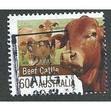 AUS 2012 60c 'FARMING -CATTLE '(PERF 14.5 X 14) FINE USED (EBID36-367)