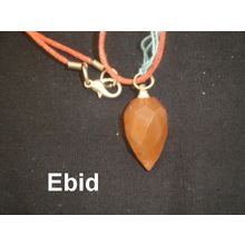 Faceted carnelian point dowsing or pendant necklace