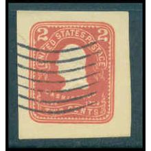 Used U385 2c George Washington Fine Cut Square WA3071