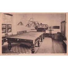 Sidholme Sidmouth Billiard Snooker Room Devon Antique Postcard