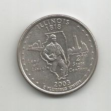 USA 2003 Illinois Quarter $¼ coin