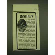 1902 Post Grape-Nuts Cereal Ad - Instinct