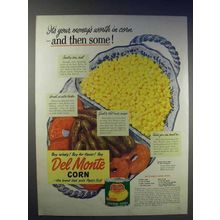 1950 Del Monte Corn Ad - Your Money's Worth
