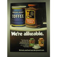 1975 Taster's Choice Coffee Ad - We're Alikeable