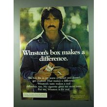 1975 Winston Cigarettes Ad - Box Makes a Difference