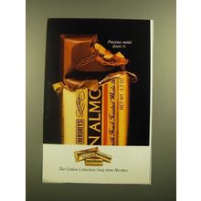 1988 Hershey's Golden Collection Chocolate Bars Ad - Precious Metal Down 1/8