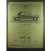 1954 Rover Cars Ad - Pace and quiet