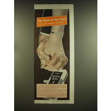 1939 Campana Italian Balm Ad - The touch of your hand is it soft, smooth