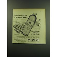 1949 Widmer's Neapolitan Wine Ad - Fine wine Awakes on Sunny Slopes