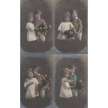 Children Getting Married Or At Wedding 4x Antique Postcard s