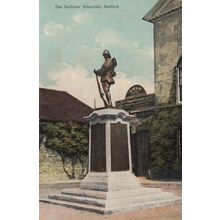 The Soldiers Memorial Bedford Old Military Postcard