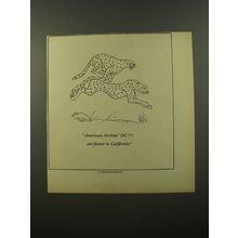 1954 American Airlines Advertisement - Cartoon by George Price - Cheetahs
