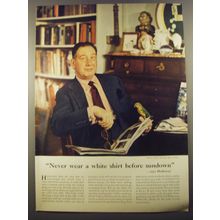 1954 Hathaway Shirts Ad - Never wear a white shirt before sundown