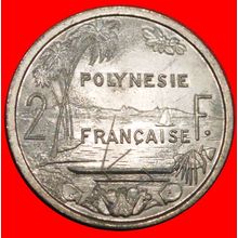 FRANCE SHIPS IEOM (1973-2020): POLYNESIA★ 2 FRANCS 1982 UNC★LOW START★NO RESERVE