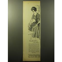 1960 Saks Fifth Avenue Dress Ad - beauty spots on silk