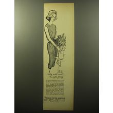 1960 Saks Fifth Avenue Dress Advertisement - S.F.A's early word wool