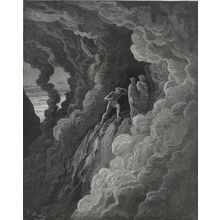 TERRACE OF WRATHFUL 1903 Gustave Doré - Dante Alighieri ANTIQUE ENGRAVING