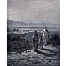DANTE, VIRGIL, AND CATO OF UTICA 1885 Gustave Doré ANTIQUE ENGRAVING