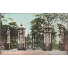 Western Park Gates, Sheffield, Yorkshire, c.1905 - Wrench Postcard