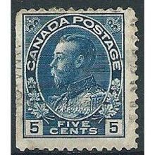 Canada 1911 SG206 5c Indigo Fine Used ... .