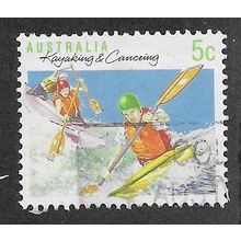 AUS 1989 5c 'SPORTS - KAYAKING AND CANOEING' (PERF 13.5) FINE USED (EBID67-301)