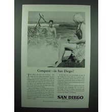 1958 San Diego California Tourism Ad - Conquest