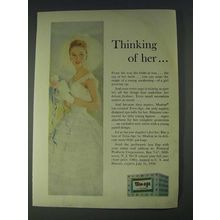 1958 Modess Teen-Age Personal Products Ad - Thinking of herÉ