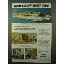 1958 Moore-McCormack Lines Ad - New Luxury Liners