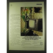 1979 Philips Compact Colour TV Ad - Watch a Little TV
