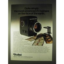 1979 Rollei Rolleiflex SLX Camera Ad - Most Advanced