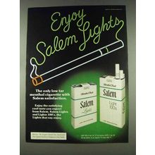 1978 Salem Lights Cigarettes Ad - Enjoy Salem Lights