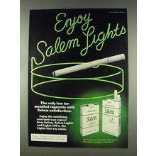 1978 Salem Lights Cigarettes Ad - Enjoy Salem
