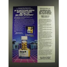 1986 Upjohn Unicap M Ad - The American Food Supply is The World's Best