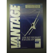 1989 Vantage Cigarettes Ad - Ultra Taste performance in an Ultra Light