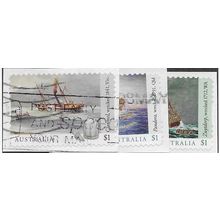 AUS 2017 (SET)(S/A) 'SHIPWRECKS' (3v) ON PAPER FINE USED (EBID25-834)