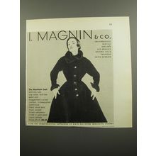 1951 I. Magnin Bouffant Coat Advertisement
