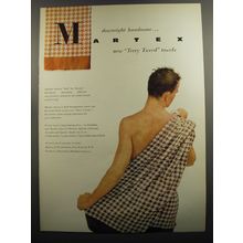 1952 Martex Terry Tweed Towels Ad - Downright handsome