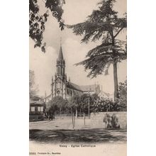 Vevey Eglise Catholique Antique Switzerland Postcard