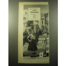 1959 BEA British European Airways Ad - When in Europe fly BEA to Israel