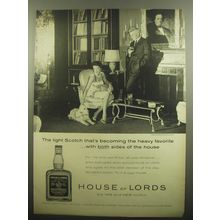 1959 House of Lords Scotch Ad - the heavy favorite