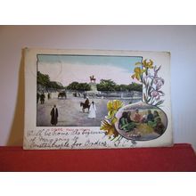 PLACE DE L'OPERA , CAIRO, , Egypt used antique postcard 1907 pm =