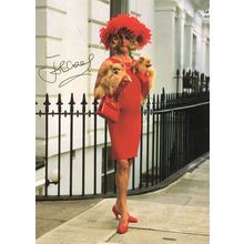 John Cleese Monty Python Red Dress as Posh Lady Large Hand Signed Photo