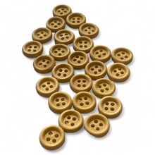 11mm Natural Wooden Buttons Sewing 4-Hole Scrapbooking Round decoration