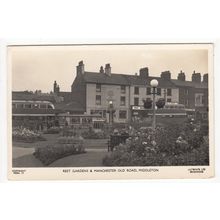 Rest Garden & Manchester Old Road Middleton Postcard RP Lancashire